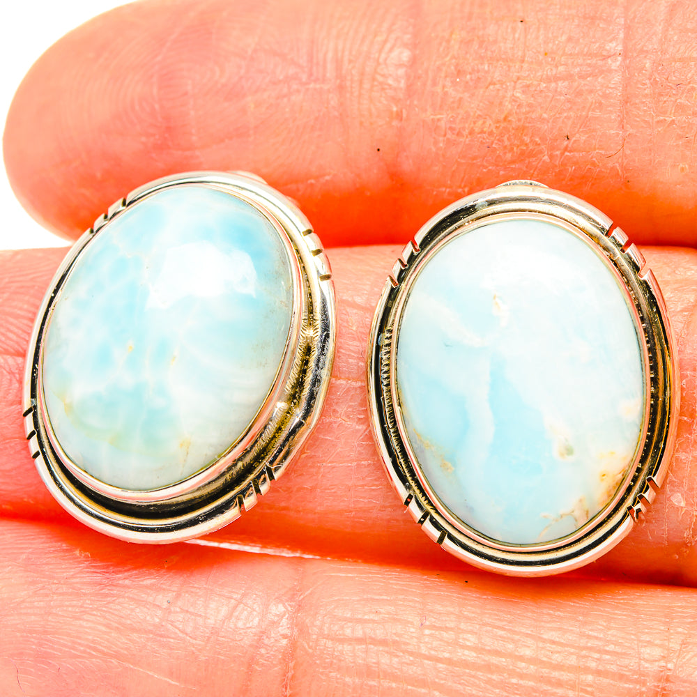 Larimar Earrings handcrafted by Ana Silver Co - EARR426546