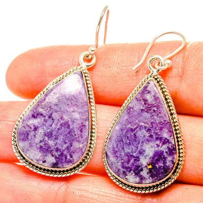 Charoite Earrings handcrafted by Ana Silver Co - EARR426547
