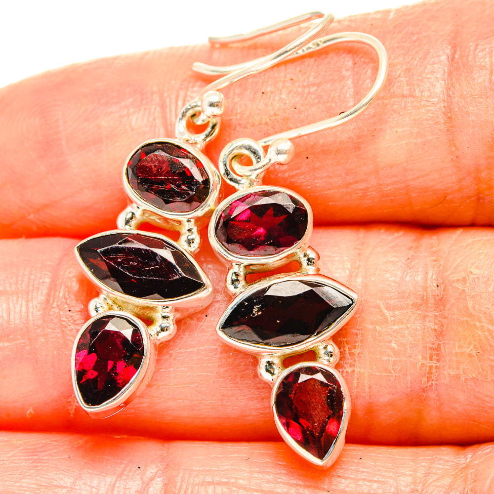 Garnet Earrings handcrafted by Ana Silver Co - EARR426550