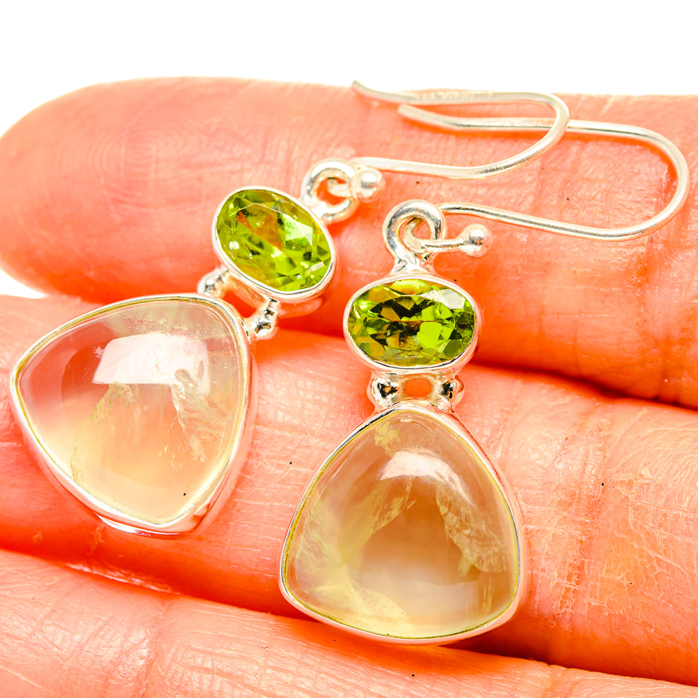 Prehnite Earrings handcrafted by Ana Silver Co - EARR426555