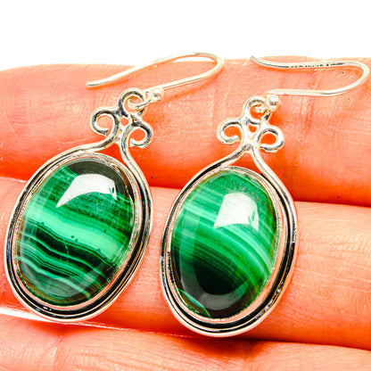 Malachite Earrings handcrafted by Ana Silver Co - EARR426584