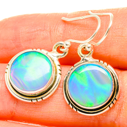 Aura Opal Earrings handcrafted by Ana Silver Co - EARR426593