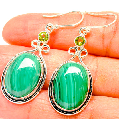 Malachite Earrings handcrafted by Ana Silver Co - EARR426597