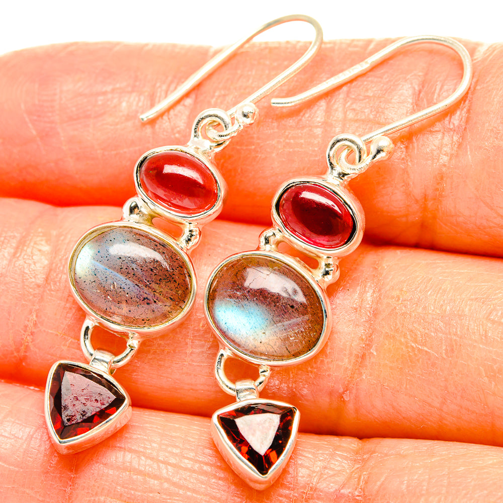 Labradorite Earrings handcrafted by Ana Silver Co - EARR426602