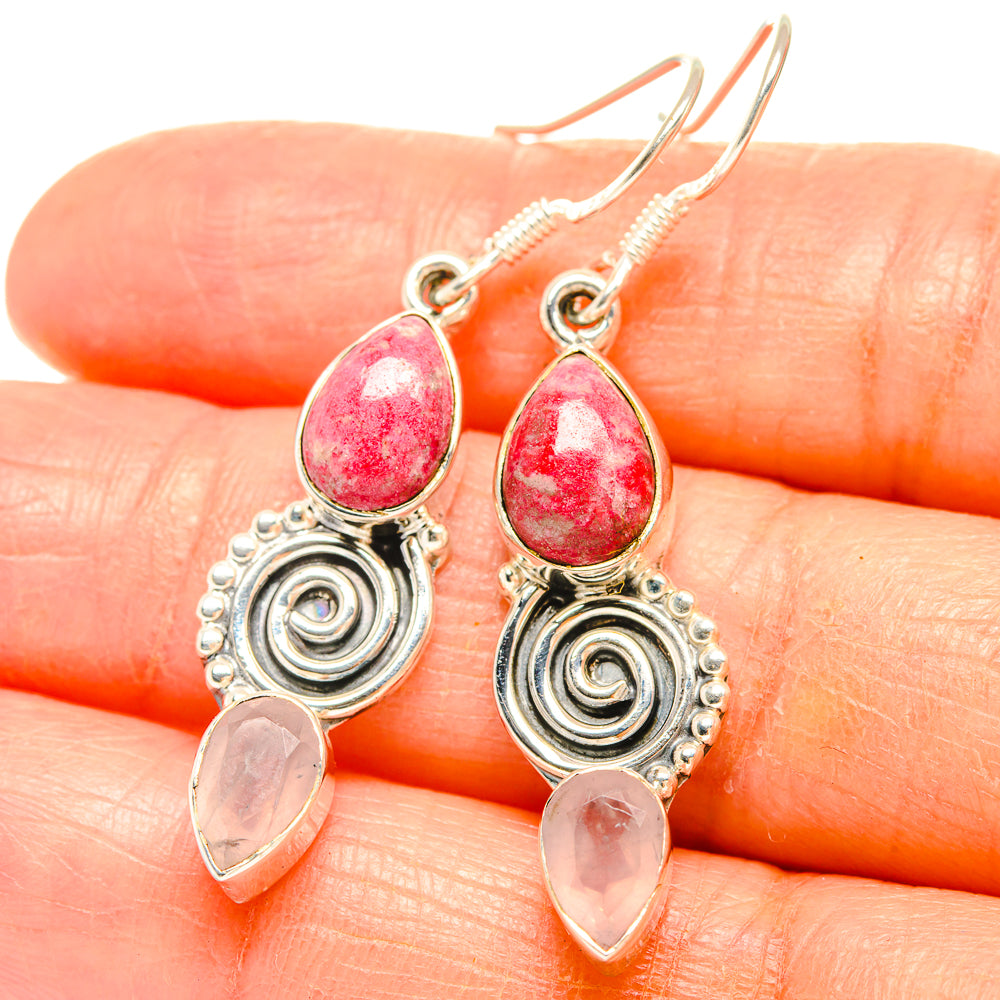 Thulite Earrings handcrafted by Ana Silver Co - EARR426623