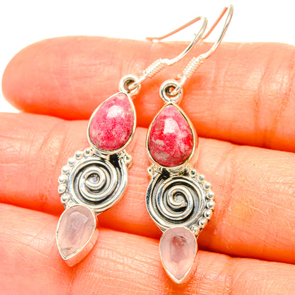 Thulite Earrings handcrafted by Ana Silver Co - EARR426623