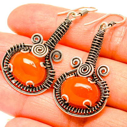 Carnelian Earrings handcrafted by Ana Silver Co - EARR426630