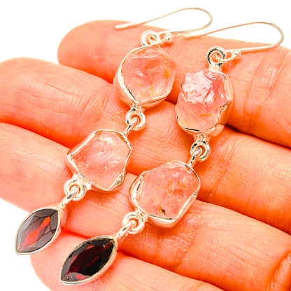 Rose Quartz Earrings handcrafted by Ana Silver Co - EARR426636
