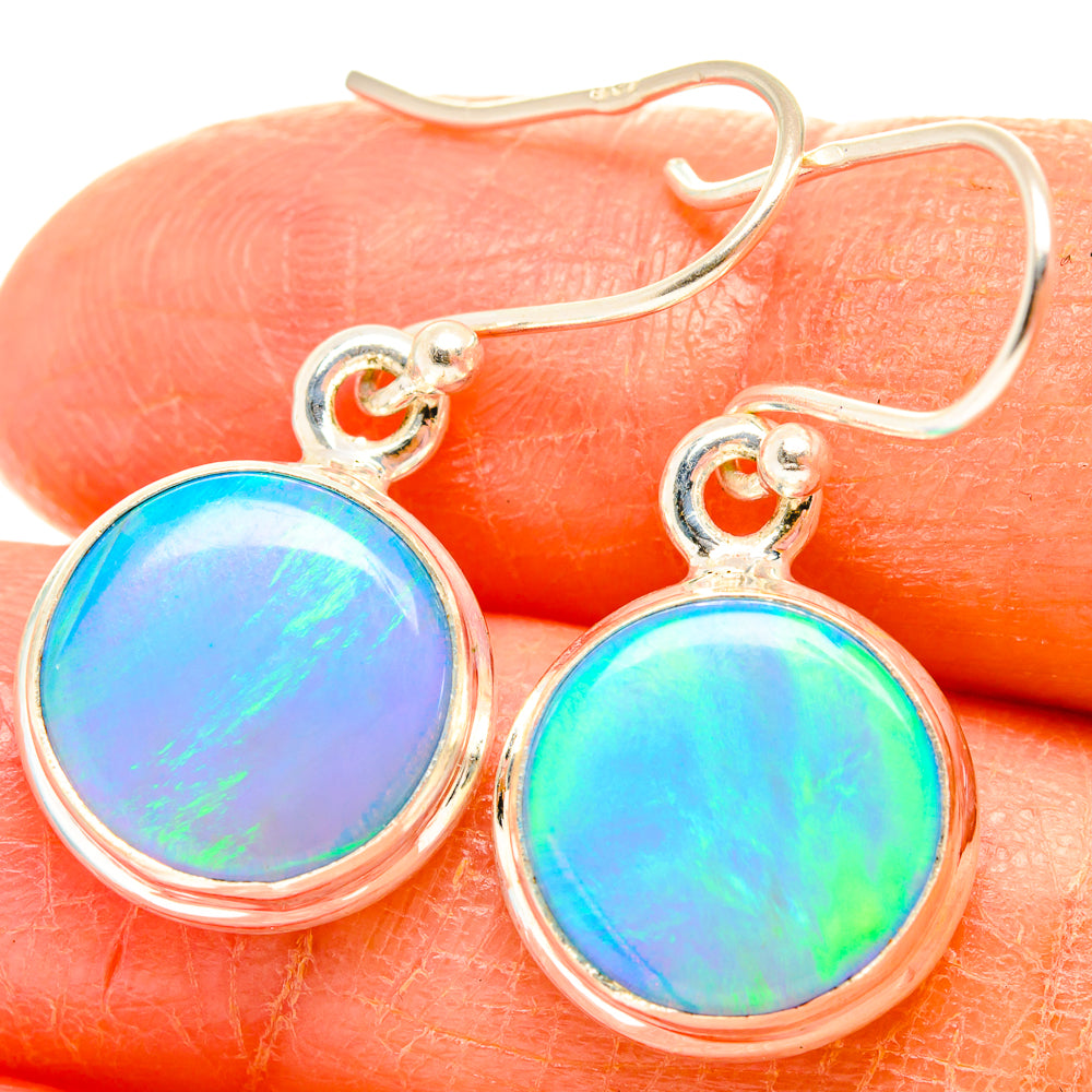 Aura Opal Earrings handcrafted by Ana Silver Co - EARR426643