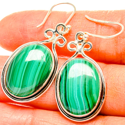 Malachite Earrings handcrafted by Ana Silver Co - EARR426672