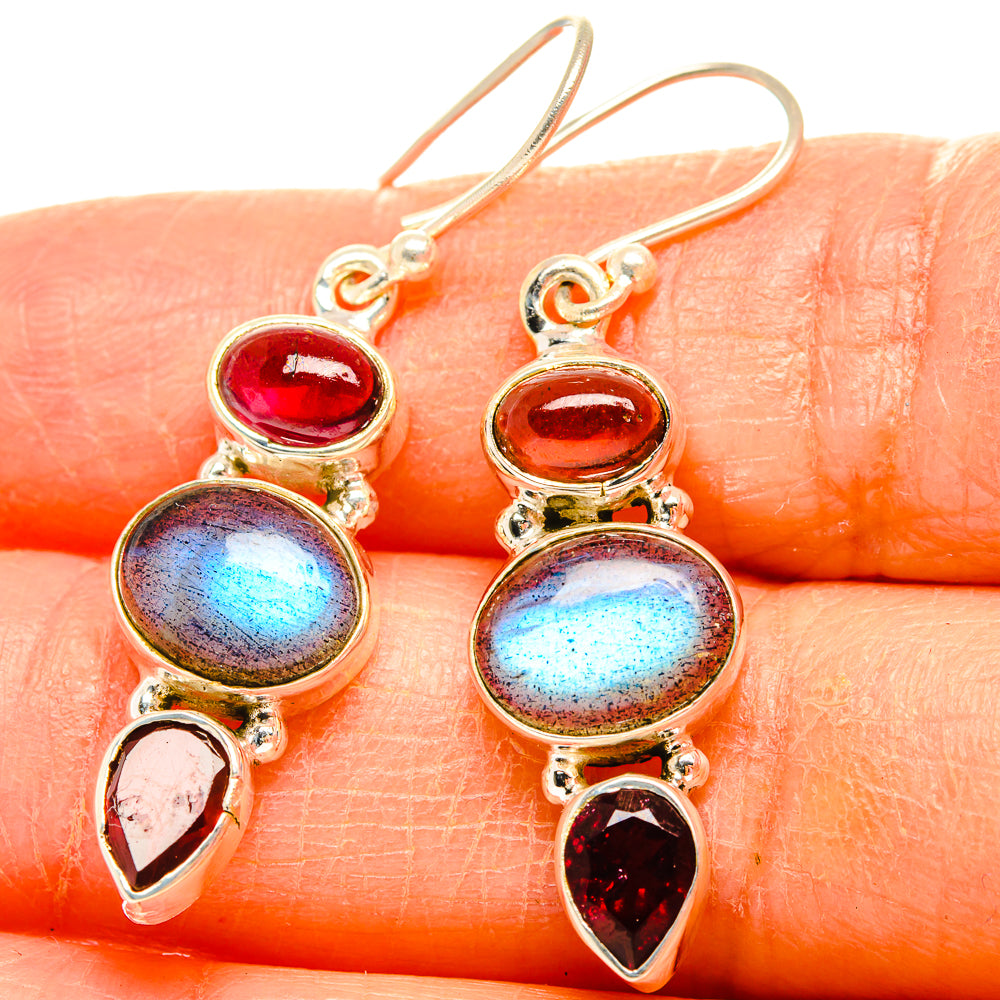 Labradorite Earrings handcrafted by Ana Silver Co - EARR426676