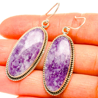 Lepidolite Earrings handcrafted by Ana Silver Co - EARR426679