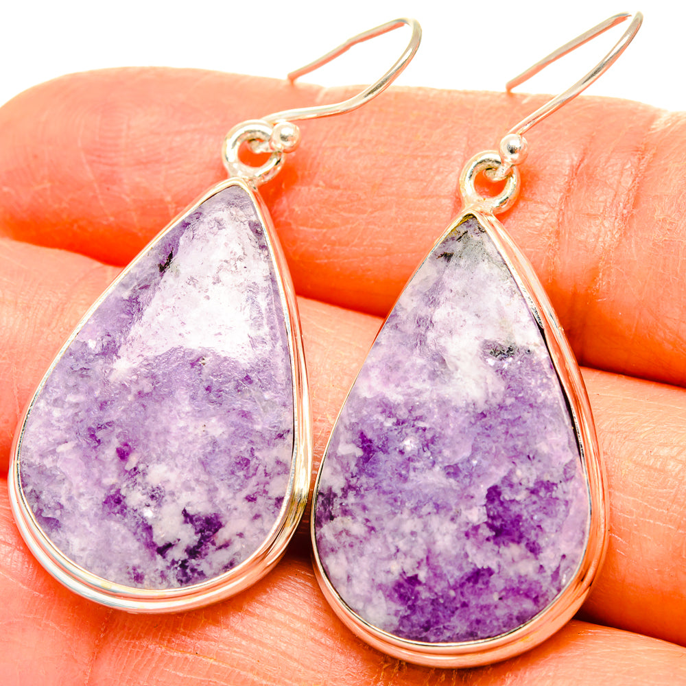 Lepidolite Earrings handcrafted by Ana Silver Co - EARR426681