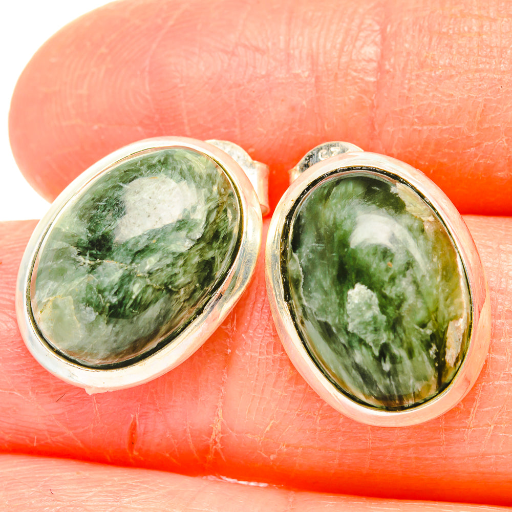 Seraphinite Earrings handcrafted by Ana Silver Co - EARR426692