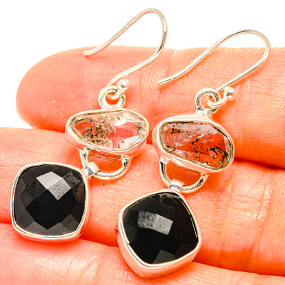 Black Onyx Earrings handcrafted by Ana Silver Co - EARR426693