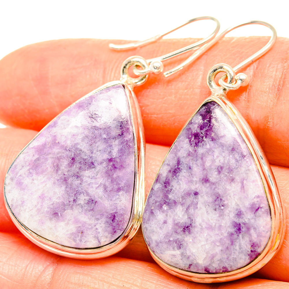 Lepidolite Earrings handcrafted by Ana Silver Co - EARR426714
