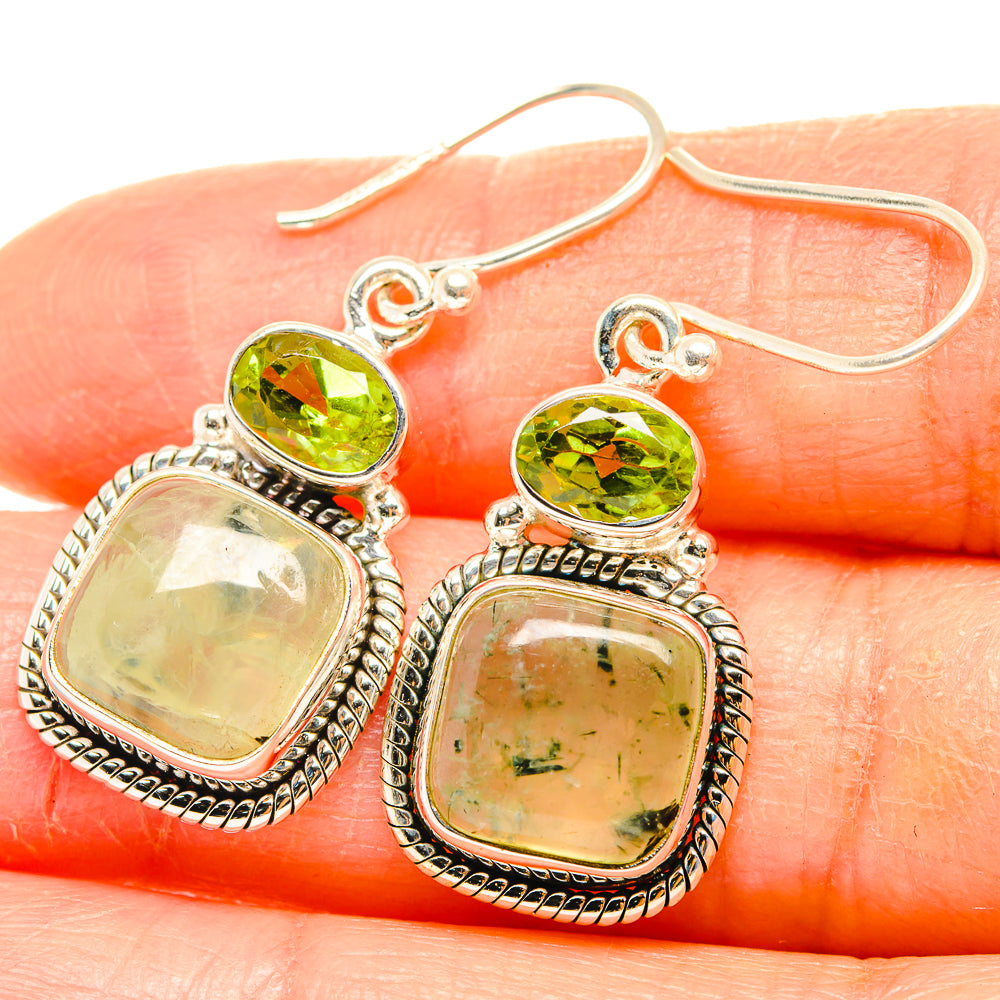 Prehnite Earrings handcrafted by Ana Silver Co - EARR426715