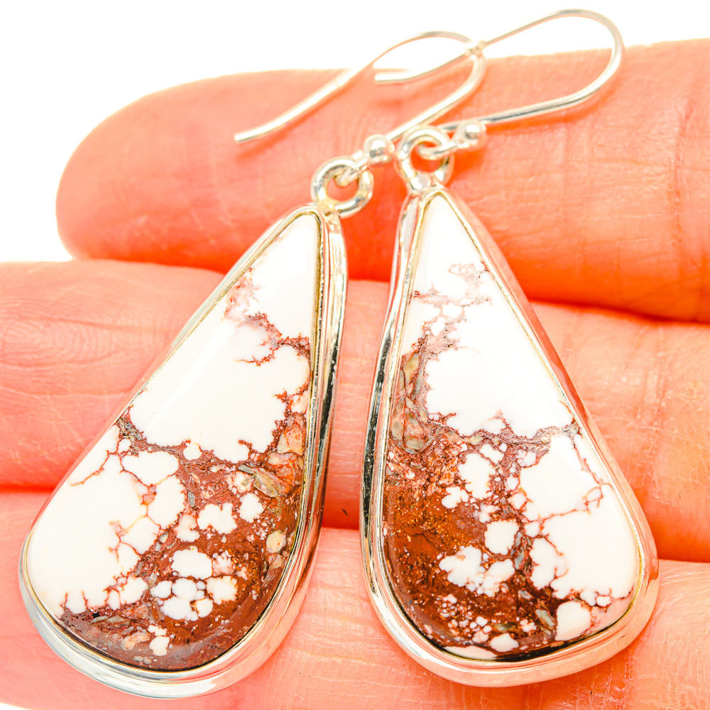 925 sterling silver Wild Horse jasper teardrop earrings