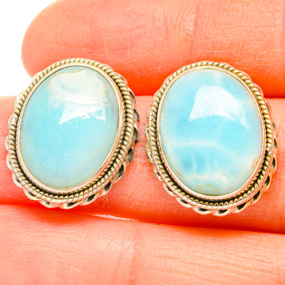 Larimar Earrings handcrafted by Ana Silver Co - EARR426735