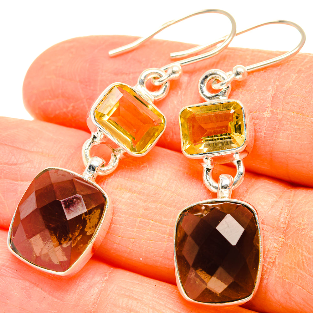 Smoky Quartz Earrings handcrafted by Ana Silver Co - EARR426753