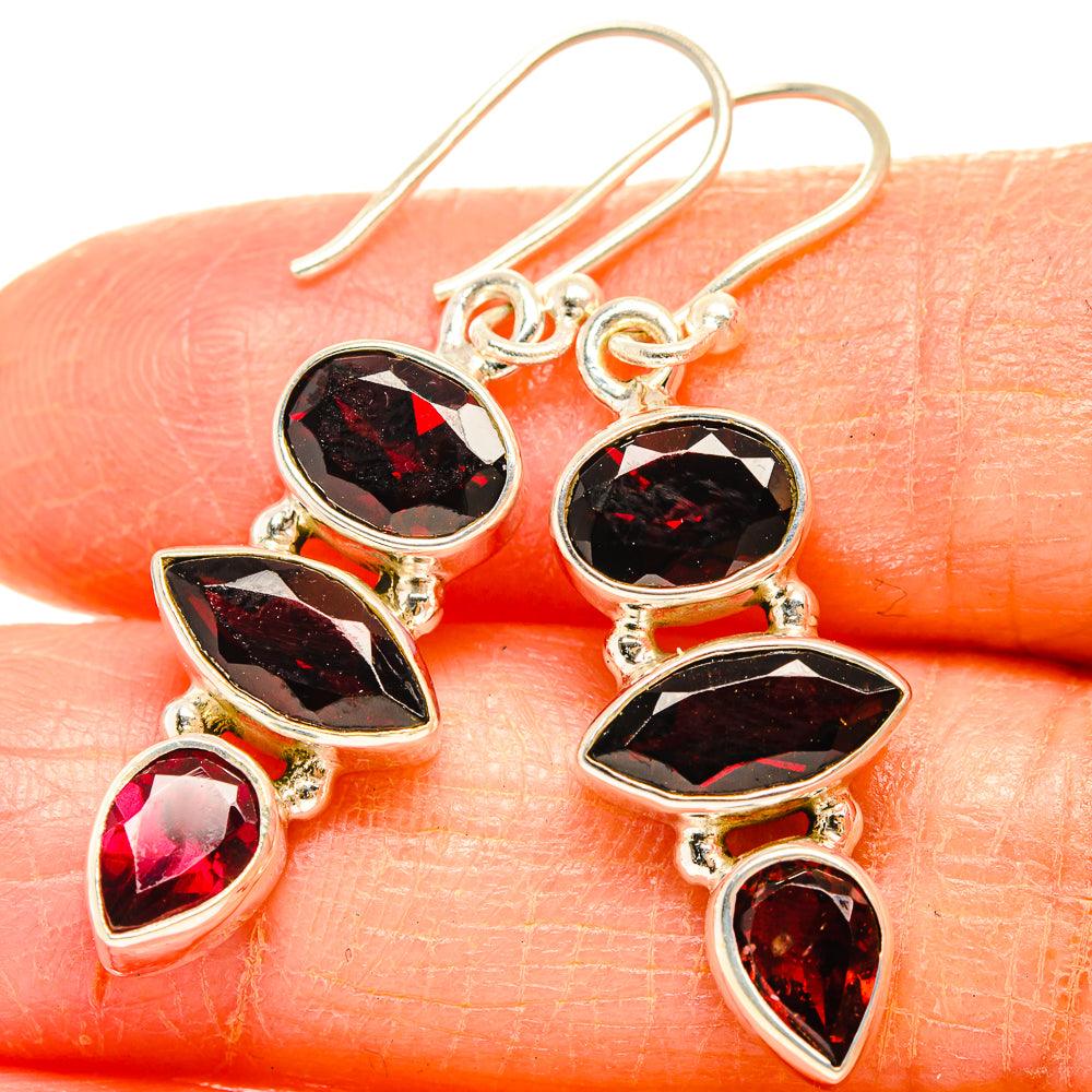 Garnet Earrings handcrafted by Ana Silver Co - EARR426755