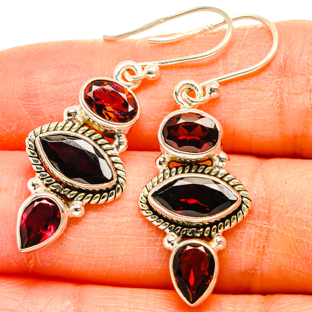Garnet Earrings handcrafted by Ana Silver Co - EARR426765