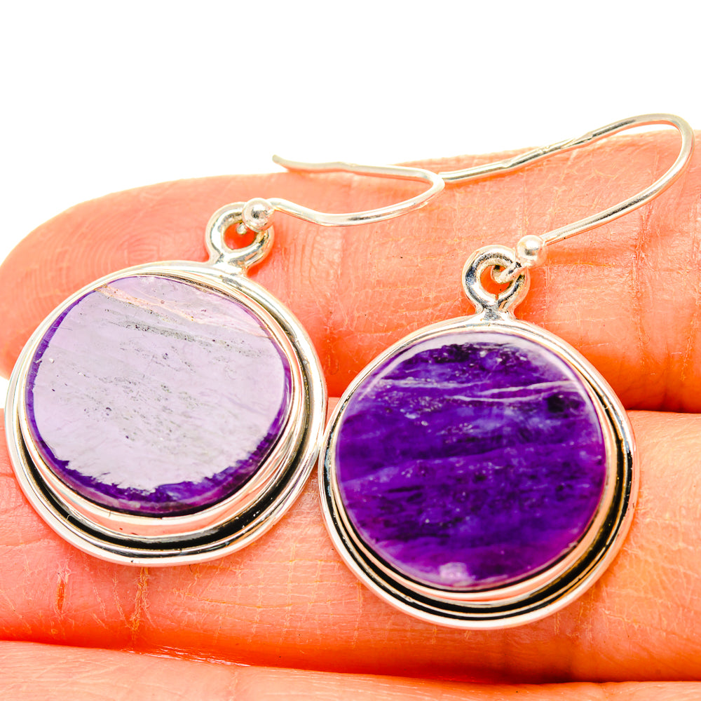 Charoite Earrings handcrafted by Ana Silver Co - EARR426776