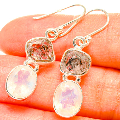 Rainbow Moonstone Earrings handcrafted by Ana Silver Co - EARR426794
