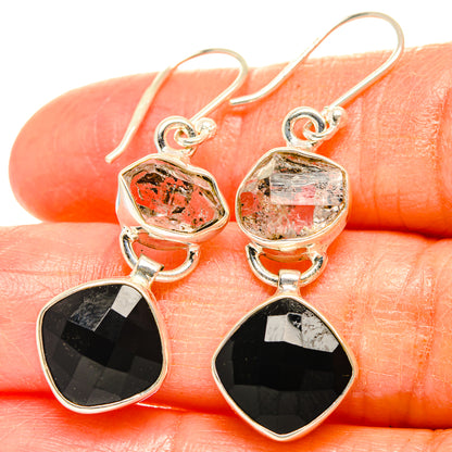 Black Onyx Earrings handcrafted by Ana Silver Co - EARR426796
