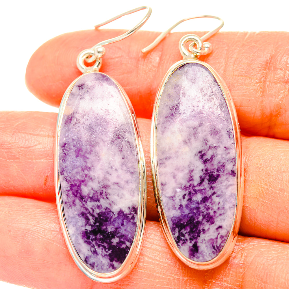 Lepidolite Earrings handcrafted by Ana Silver Co - EARR426800