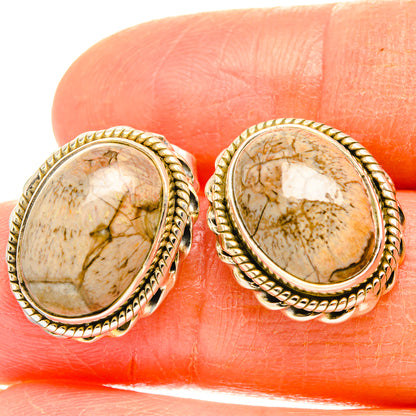 Butterfly Jasper Earrings handcrafted by Ana Silver Co - EARR426803