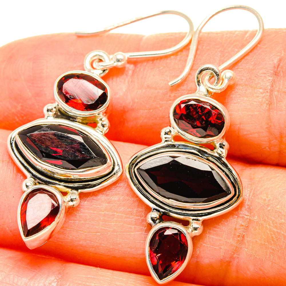 Garnet Earrings handcrafted by Ana Silver Co - EARR426814