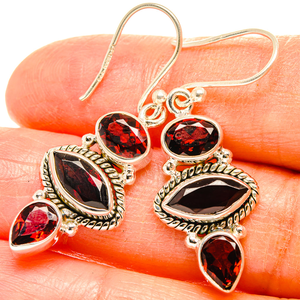 Garnet Earrings handcrafted by Ana Silver Co - EARR426822
