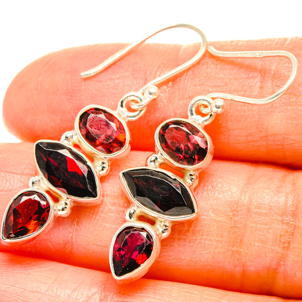 Garnet Earrings handcrafted by Ana Silver Co - EARR426825