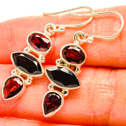 Garnet Earrings handcrafted by Ana Silver Co - EARR426850