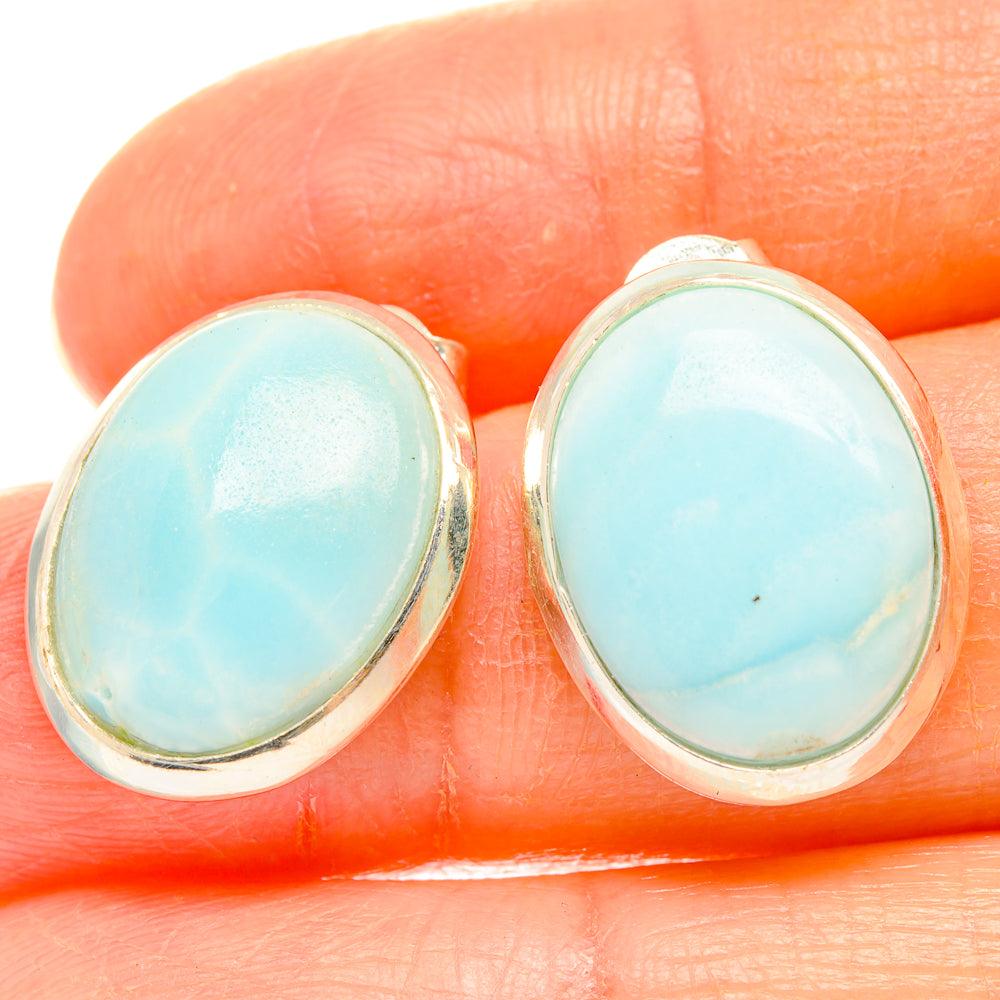 Larimar Earrings handcrafted by Ana Silver Co - EARR426856