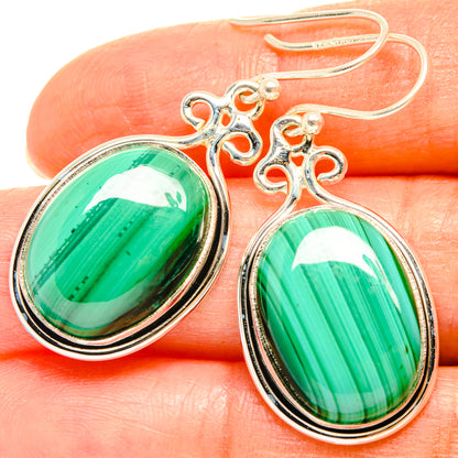 Malachite Earrings handcrafted by Ana Silver Co - EARR426860