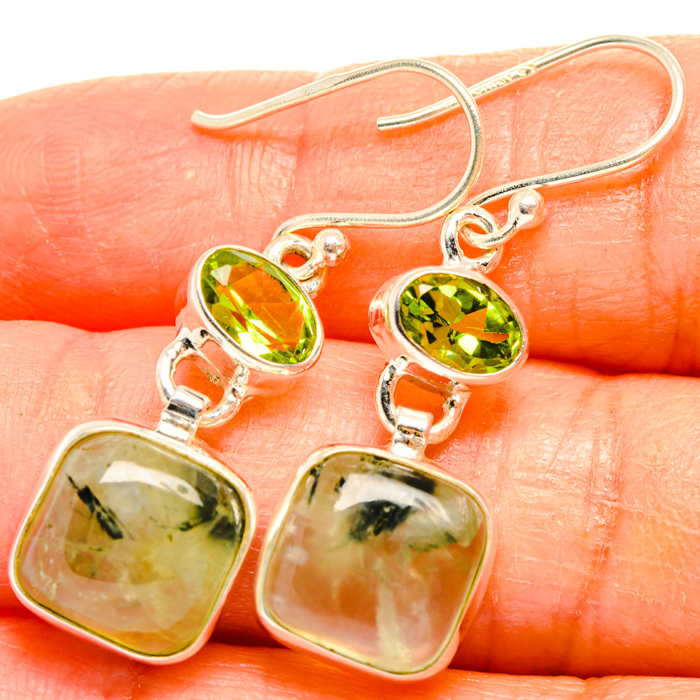 Prehnite Earrings handcrafted by Ana Silver Co - EARR426865