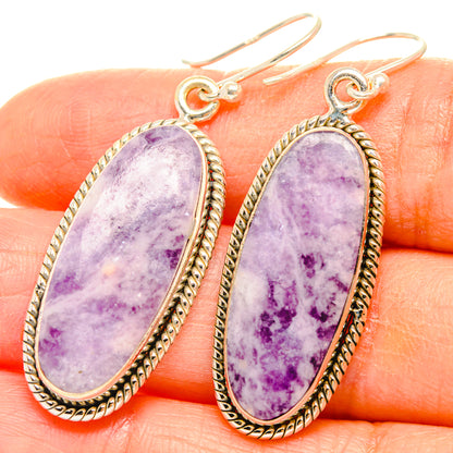 Lepidolite Earrings handcrafted by Ana Silver Co - EARR426870