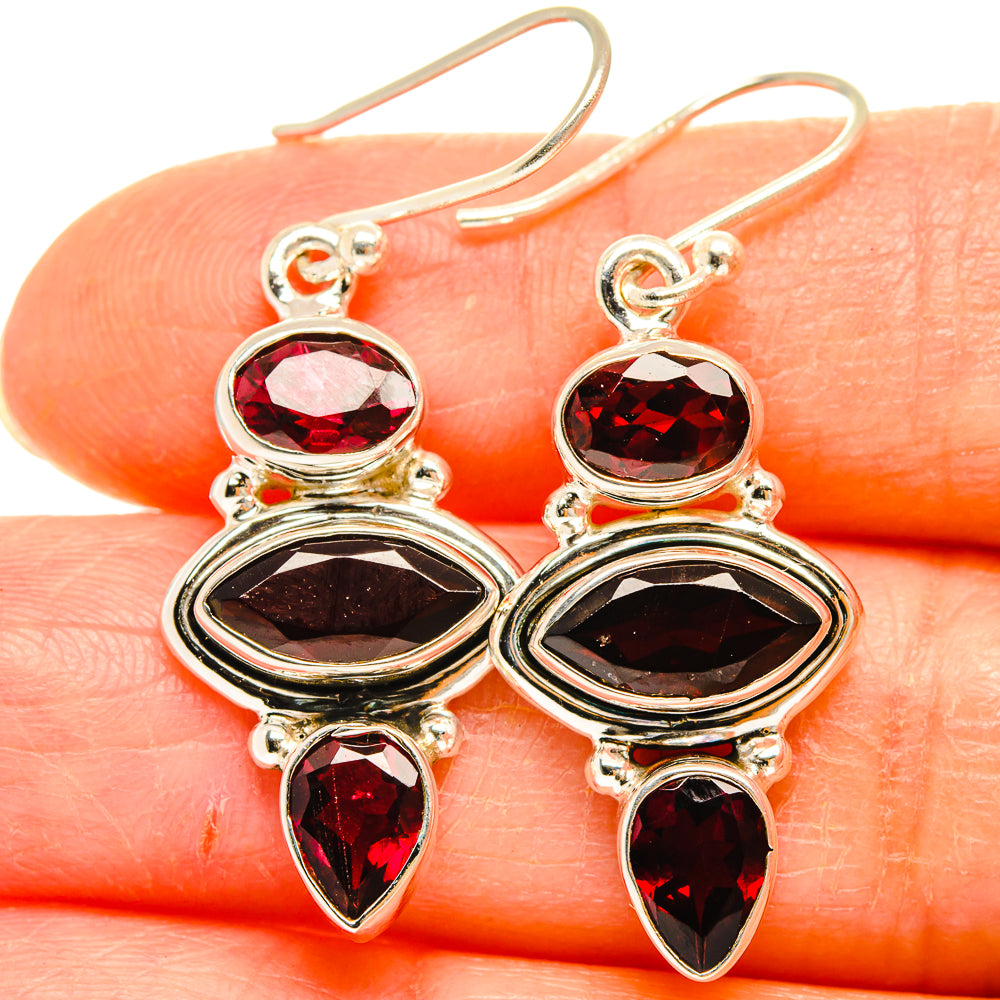 Garnet Earrings handcrafted by Ana Silver Co - EARR426873
