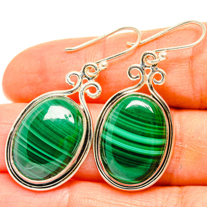 Malachite Earrings handcrafted by Ana Silver Co - EARR426877