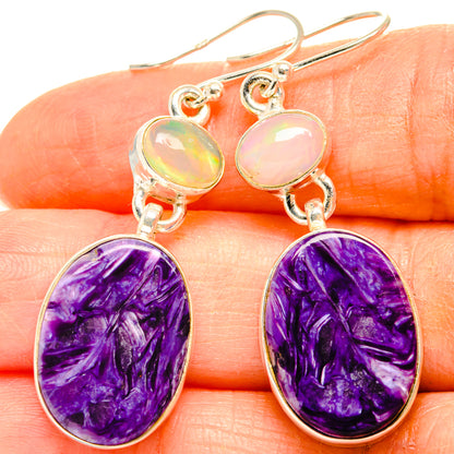 Charoite Earrings handcrafted by Ana Silver Co - EARR426885