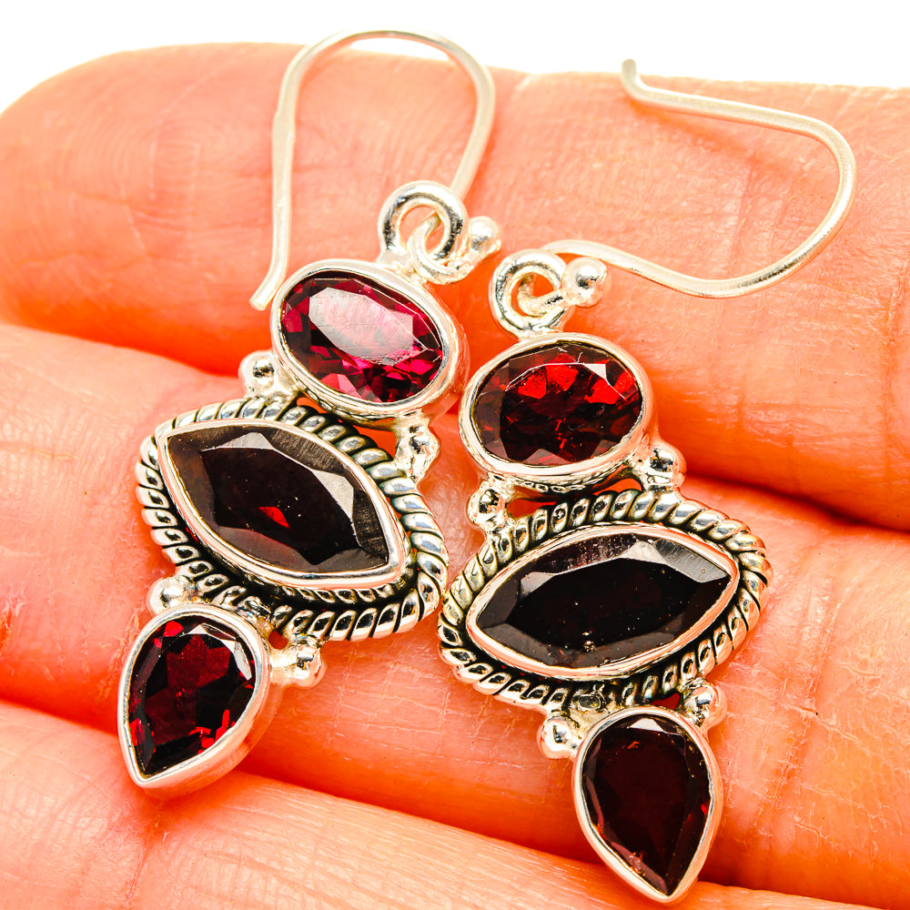 Garnet Earrings handcrafted by Ana Silver Co - EARR426892