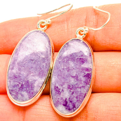 Lepidolite Earrings handcrafted by Ana Silver Co - EARR426898