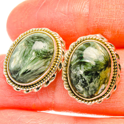 Seraphinite Earrings handcrafted by Ana Silver Co - EARR426901