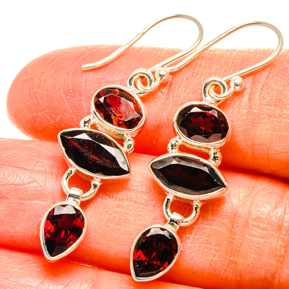 Garnet Earrings handcrafted by Ana Silver Co - EARR426904