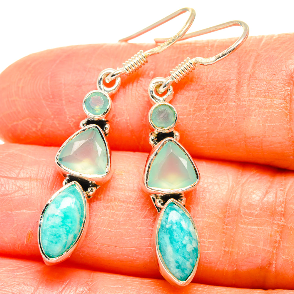 Amazonite Earrings handcrafted by Ana Silver Co - EARR426914