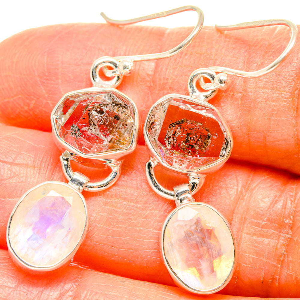 Rainbow Moonstone Earrings handcrafted by Ana Silver Co - EARR426920