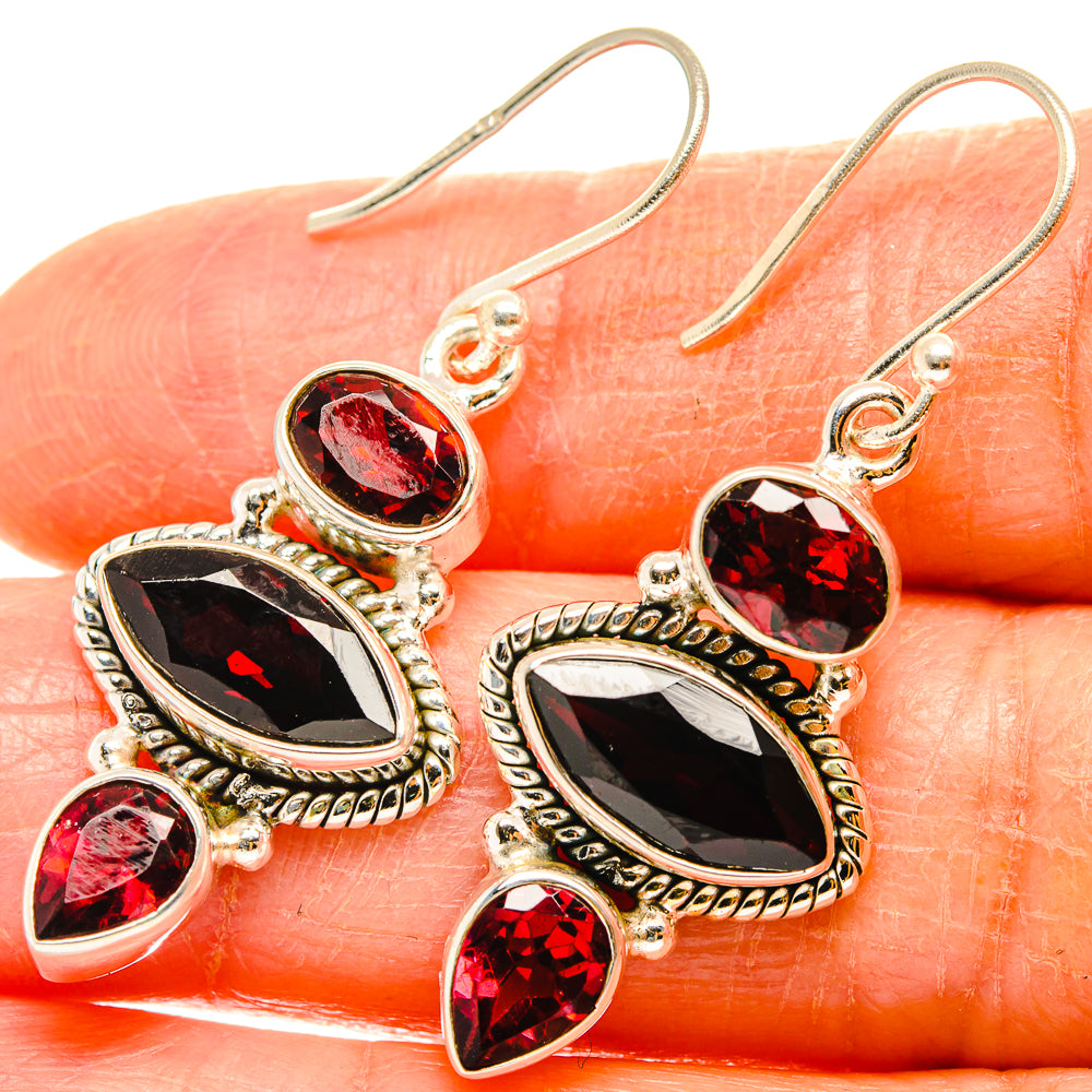 Garnet Earrings handcrafted by Ana Silver Co - EARR426935