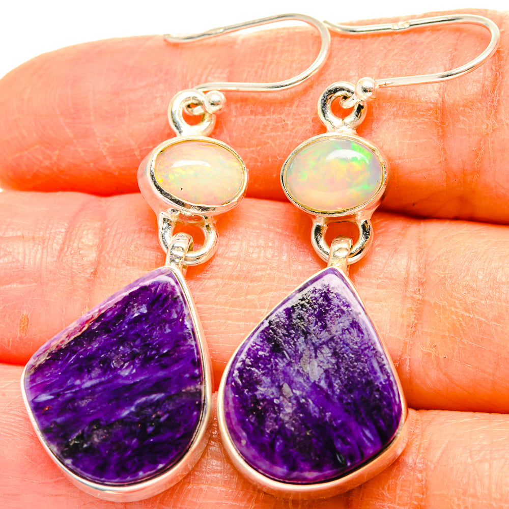Charoite Earrings handcrafted by Ana Silver Co - EARR426937